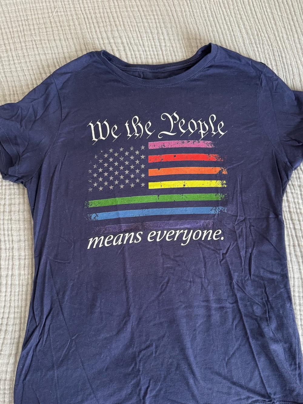We the People Means Everyone Pride Flag T-Shirt Women’s M